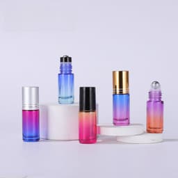 Cross-border in stock 5ml gradient glass rolling bead bottle essence oil bottle perfume bottle walking bead bottle eye cream lip oil separate bottles thumbnail 4