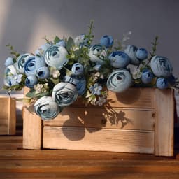 Tea Rose Artificial Bouquet, Fake Flower Ornaments, Living Room Table Decorations, Tv Cabinet Decoration Flowers, B&B Home Design thumbnail 3