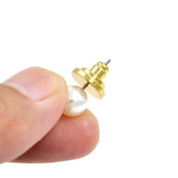 Brass 18K gold electroplated texture ear plug European and American style large Frisbee ear studs back plug prevent earrings drooping earrings back thumbnail 3