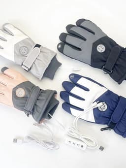 Amazon USB electric heating ski gloves touch screen winter outdoor warm riding cross-border manufacturers direct supply thumbnail 1