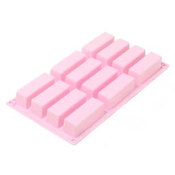 Cross-border manufacturers directly supply silicone 12-hole handmade soap mold small long jelly pudding mold DIY cake mold thumbnail 5