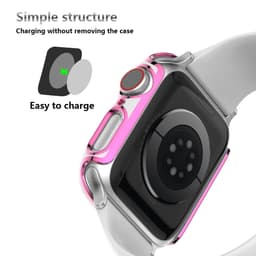 Suitable for apple electroplating hanging carving PC case apple watch 7/6/SE/5/4321 tempered glass thumbnail 4