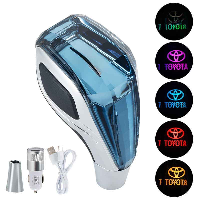 Suitable for Toyota Mazda Mitsubishi car modified LED automatic crystal gear handle luminous gear head