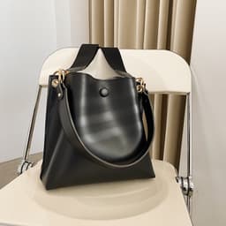 Bag Women's 2024 New Bags Korean Style Broadband Shoulder Crossbody Bucket Bag Autumn and Winter Retro Large Capacity Bag thumbnail 2