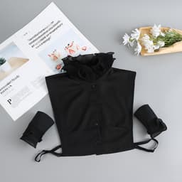 New Princess Style Vertical Collar Flower Shirt Winter Fake Collar Women's All-match Collar Shirt Collar Sweater Decorative Base Collar thumbnail 4