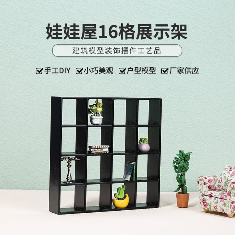 Dollhouse Dollhouse Mini Furniture 1:12 Pocket Model Storage Stand Display Cabinet Wooden Crafts